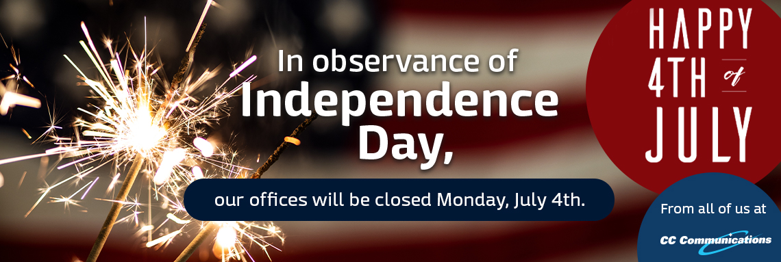 Closed in observance of Independence Day.