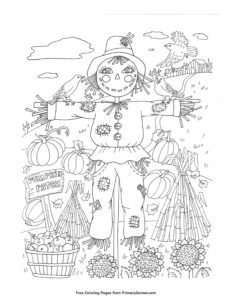scarecrow coloring sheet