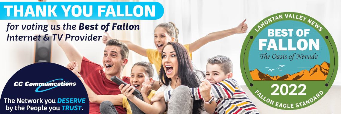 Thank you Fallon for voting us Best of Fallon Internet & TV provider.